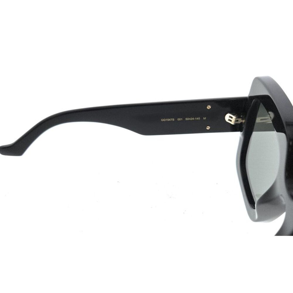 Gucci GG1547S-001 Black Grey Square Sunglasses - Picture 4 of 5